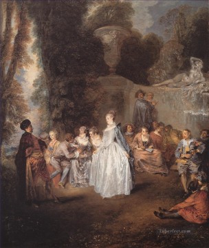 Clásico Painting - Les Fetes venitiennes Jean Antoine Watteau clásico rococó